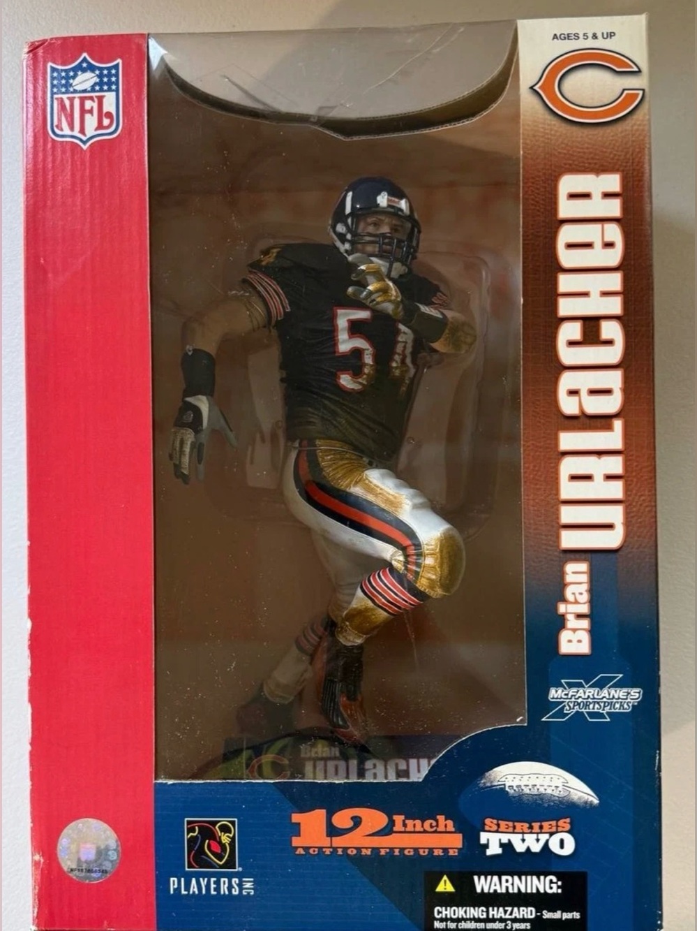 McFarlane NFL Series 2 Brian Urlacher #54 12" Action Figure Chicago Bears NIB